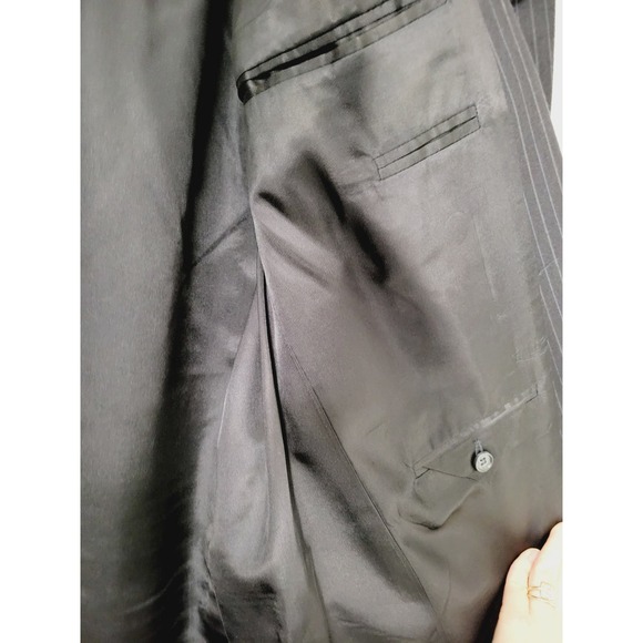 Stafford Pinstripe Suit Jacket 43R Pants 38x30 Prom Homecoming Graduation Event - Picture 5 of 12